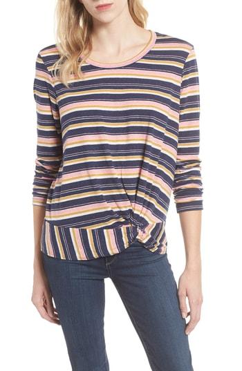 Women's Caslon Long Sleeve Front Knot Tee, Size - Ivory
