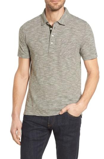 Men's Billy Reid Stripe Jersey Polo - Green