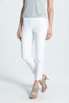 Women's Eileen Fisher Stretch Crepe Slim Ankle Pants, Size - White