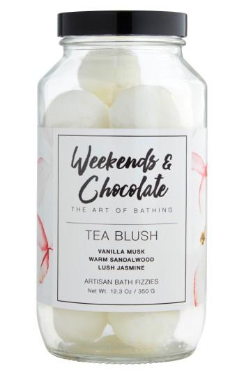 Weekends & Chocolate Tea Blush Bath Fizzies