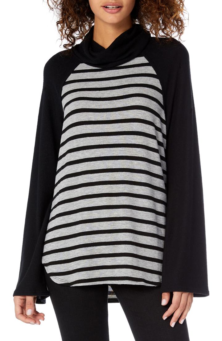 Women's Michael Stars Madison Stripe Cowl Neck Top