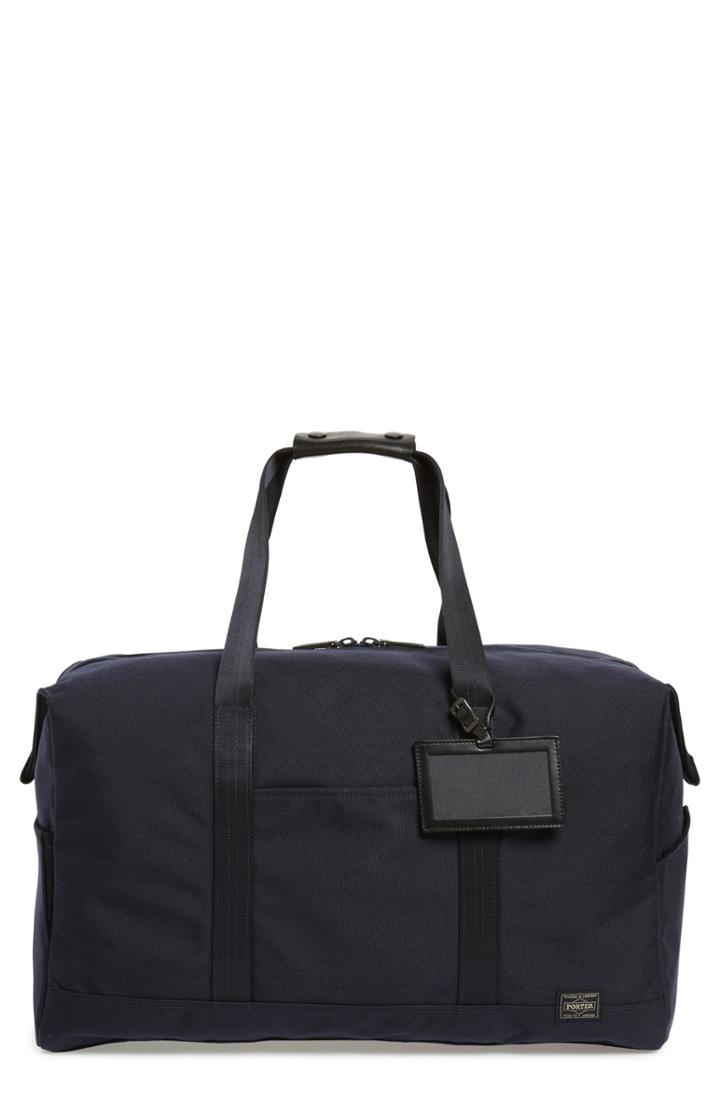 Men's Monocle X Porter Boston Travel Duffel Bag & Organizer Set - Blue