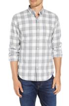 Men's Bonobos Brushed Button Down Slim Fit Plaid Sport Shirt R - White
