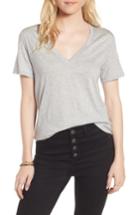 Women's Treasure & Bond Perfect V-neck Tee - Grey