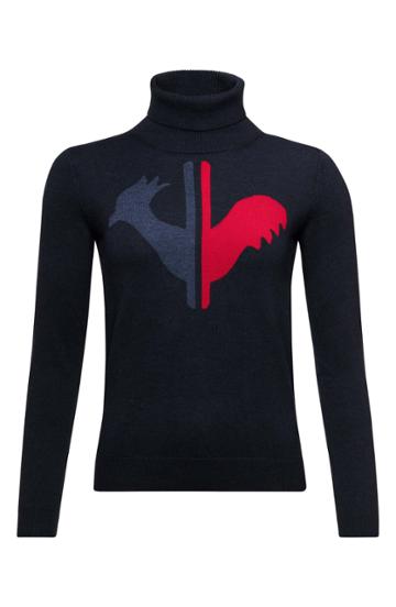 Women's Rossignol Classique Tailored Fit Merino Wool Ski Sweater - Blue