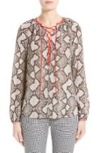 Women's Altuzarra Monterey Python Print Silk Top