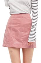 Women's Free People Faux Leather Miniskirt - Pink