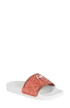 Women's Giuseppe Zanotti Glitter Logo Slide Sandal M - Coral
