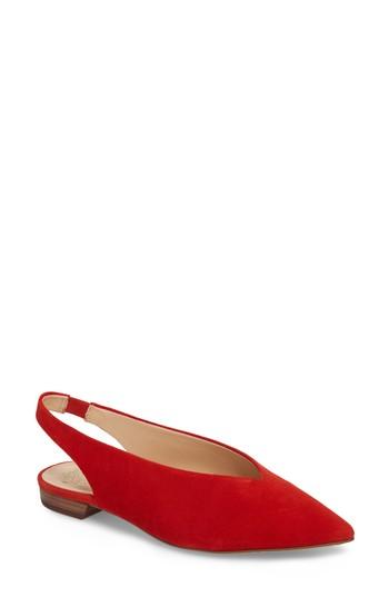 Women's Vince Camuto Matilda Slingback Flat .5 M - Red