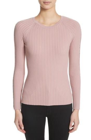 Women's Alexander Wang Pin Pierce Ribbed Sweater - Pink