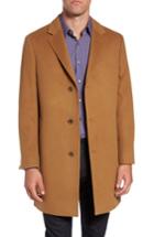Men's Nordstrom Men's Shop Mason Wool & Cashmere Overcoat L - Beige