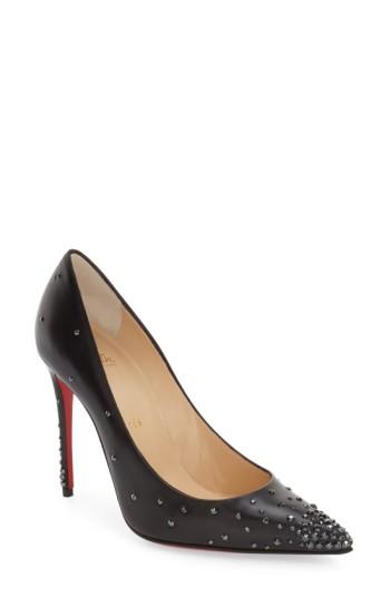 Women's Christian Louboutin 'degrastrass' Pointy Toe Pump .5us / 39.5eu - Black