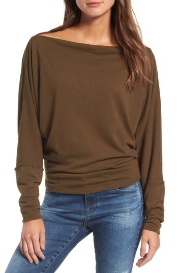 Women's Free People Valencia Off The Shoulder Pullover - Green