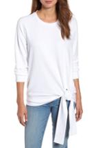 Women's Caslon Tie Knot Sweatshirt - White