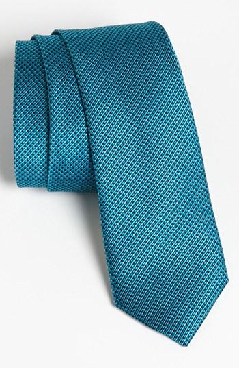 1901 Woven Silk Tie Aqua