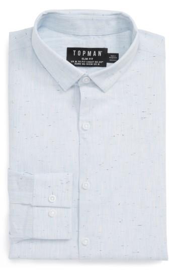 Men's Topman Slim Fit Nep Shirt