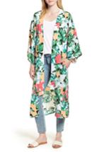 Women's Nordstrom Vacation Print Kimono, Size - Coral