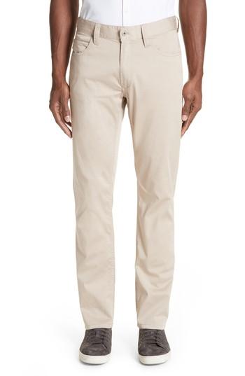 Men's Emporio Armani Stretch Cotton Pants - Beige