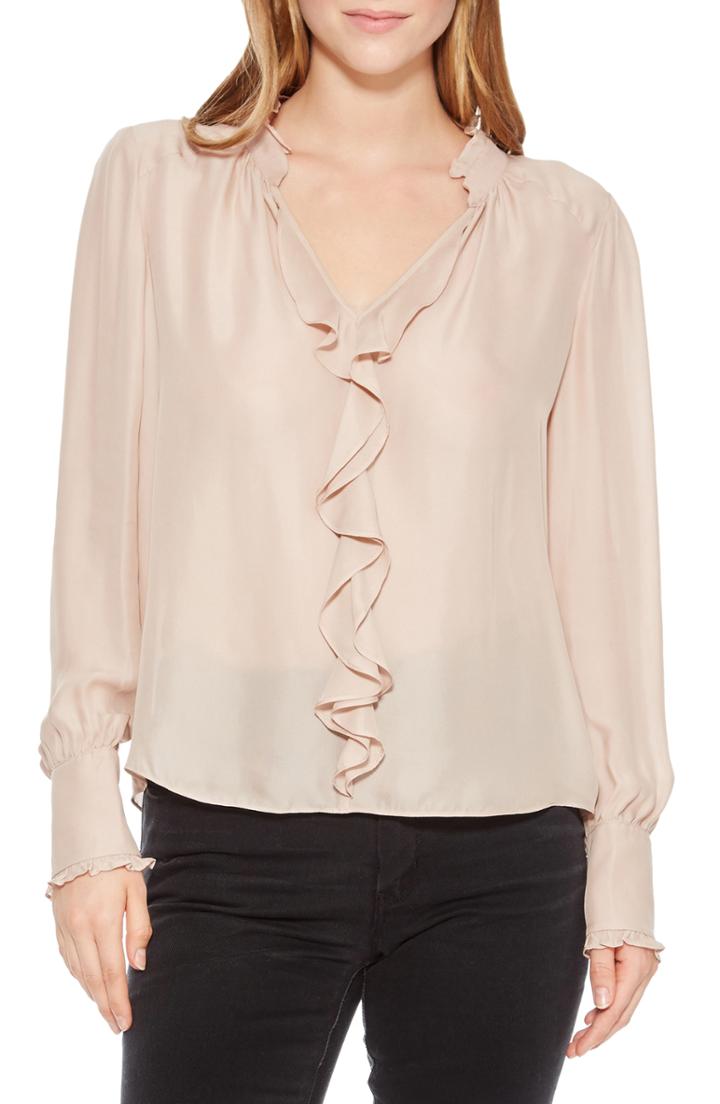 Women's Parker Tilly Print Silk Blend Blouse - Purple