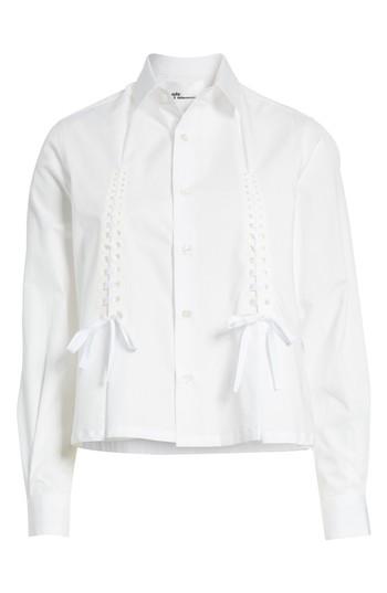 Women's Noir Kei Ninomiya Ribbon Tie Blouse - White