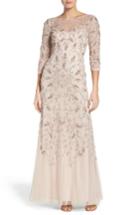 Women's Adrianna Papell Beaded A-line Gown