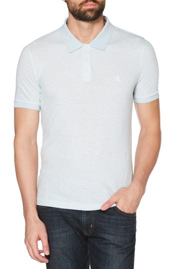 Men's Original Penguin Nep Stripe Polo - Blue