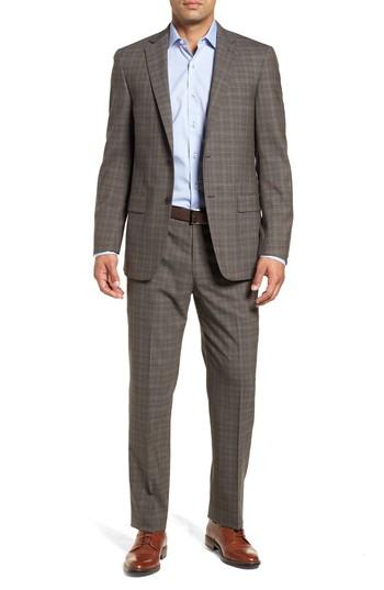 Men's Hart Schaffner Marx Classic Fit Plaid Stretch Wool Suit