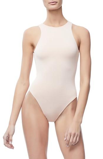 Women's Good Body Muscle Crew Bodysuit - Pink