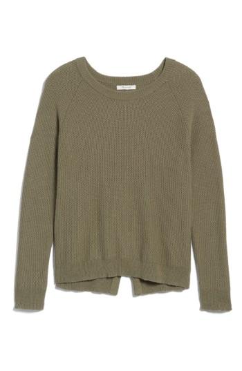 Women's Madewell Province Cross Back Knit Pullover - Green