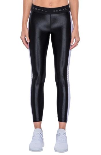 Women's Koral Emblem Crop Leggings - Black