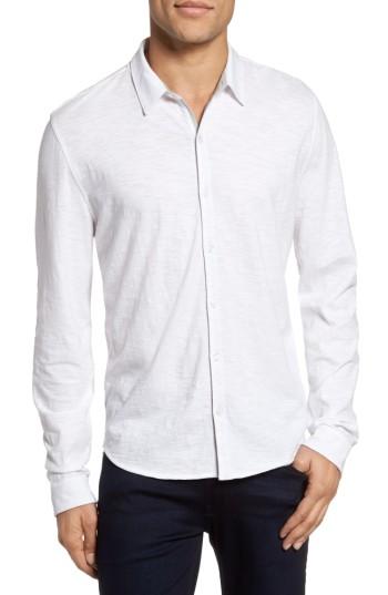 Men's Zachary Prell Camara Trim Fit Knit Sport Shirt - White