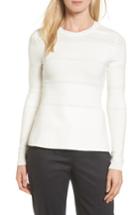 Women's Boss Funda Mixed Stitch Sweater - White