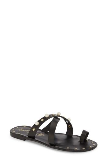 Women's Seychelles Much Needed Break Embellished Slide Sandal M - Black