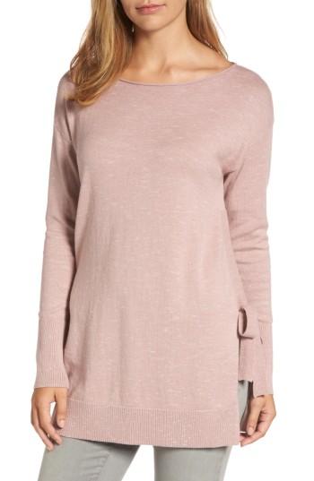 Women's Caslon Side Tie Tunic Top - Pink