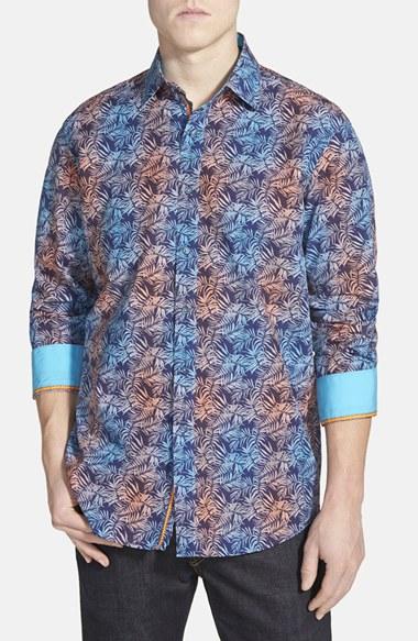 Men's Bugatchi Classic Fit Floral Print Sport Shirt