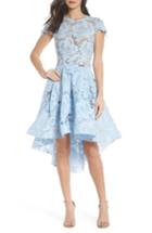 Women's Bronx And Banco Rose Sky Lace High-low Dress - Blue