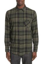 Men's Rag & Bone Fit 3 Base Plaid Flannel Shirt - Green