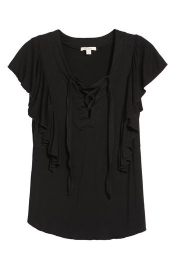 Women's Ella Moss Lace-up Ruffle Top