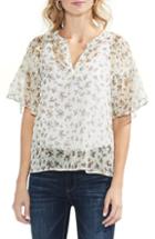 Women's Vince Camuto Manor Ditsy Flutter Sleeve Blouse - Blue
