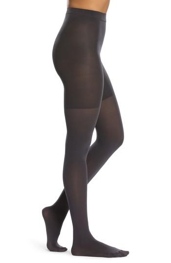 Women's Spanx 'luxe' Leg Shaping Tights, Size B - Grey