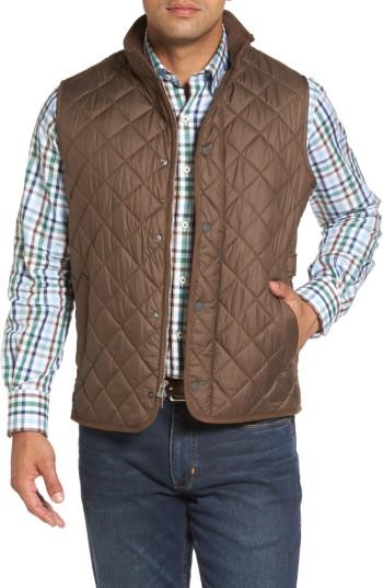 Men's Peter Millar Essex Quilted Vest - Brown