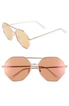 Women's Bp. Hexcon Aviator Sunglasses - Rose Gold/ Rose