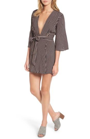 Women's Faithfull The Brand Corelli Plunge Wrap Dress - Black