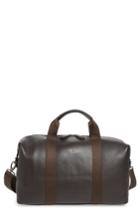 Men's Ted Baker London Holding Leather Duffel Bag - Brown