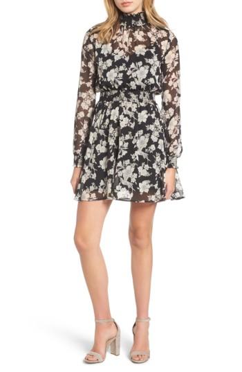 Women's Lost + Wander Mona Print Minidress - Black