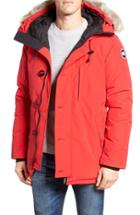 Men's Canada Goose 'chateau' Slim Fit Genuine Coyote Fur Trim Jacket - Red