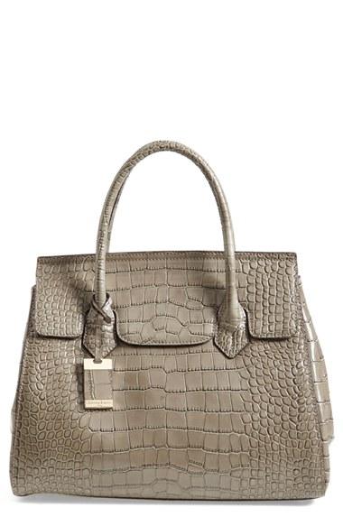 Cxl By Christian Lacroix 'luna' Croc Embossed Leather Satchel
