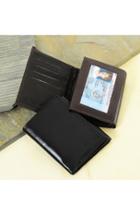 Men's Cathy's Concepts 'oxford' Monogram Leather Trifold Wallet - Brown
