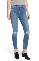 Women's Mother The Looker High Waist Fray Ankle Skinny Jeans - Blue