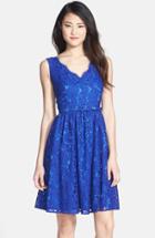 Women's Eliza J Lace Fit & Flare Dress - Blue